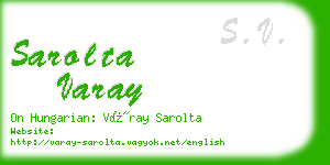 sarolta varay business card